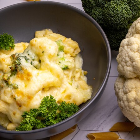 Top Nosh Meal Broccoli and Cauliflower Pasta-Bake