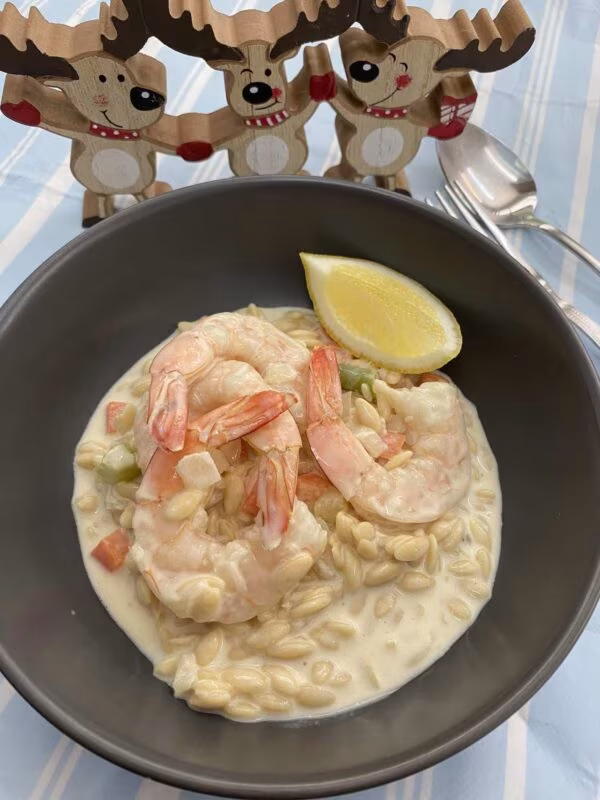 Creamy-garlic-prawns-and-Risoni Petite Creamy Garlic Prawns
