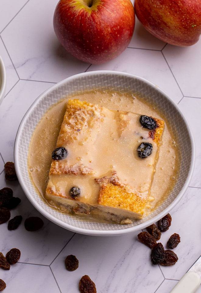 Bread and Butter Pudding and Butterscotch Sauce