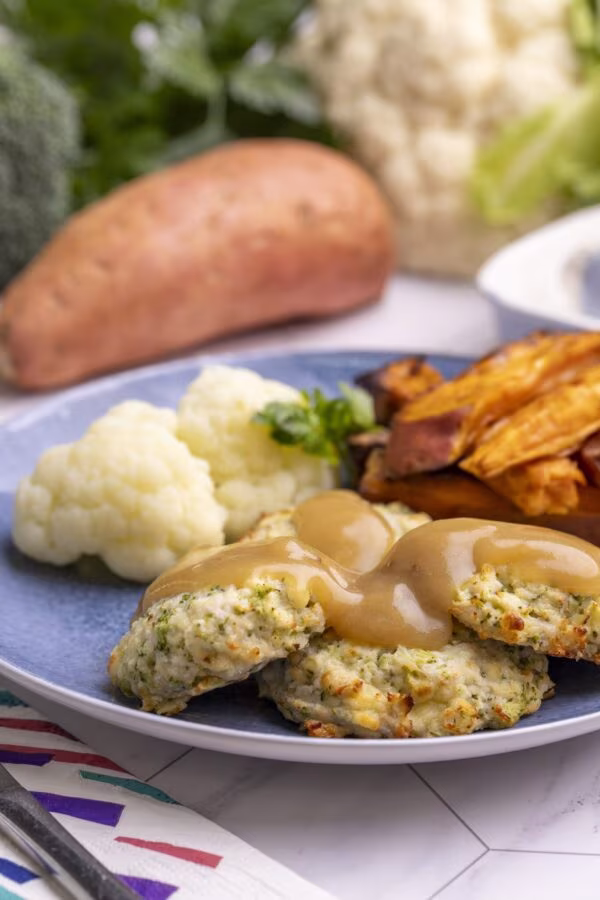 Cheesy Chicken and Broccoli Rissoles