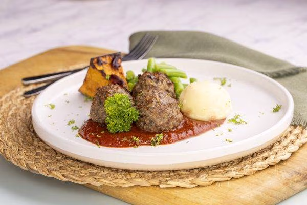 Lamb and Rosemary Meatballs with Tomato Rosemary Gravy