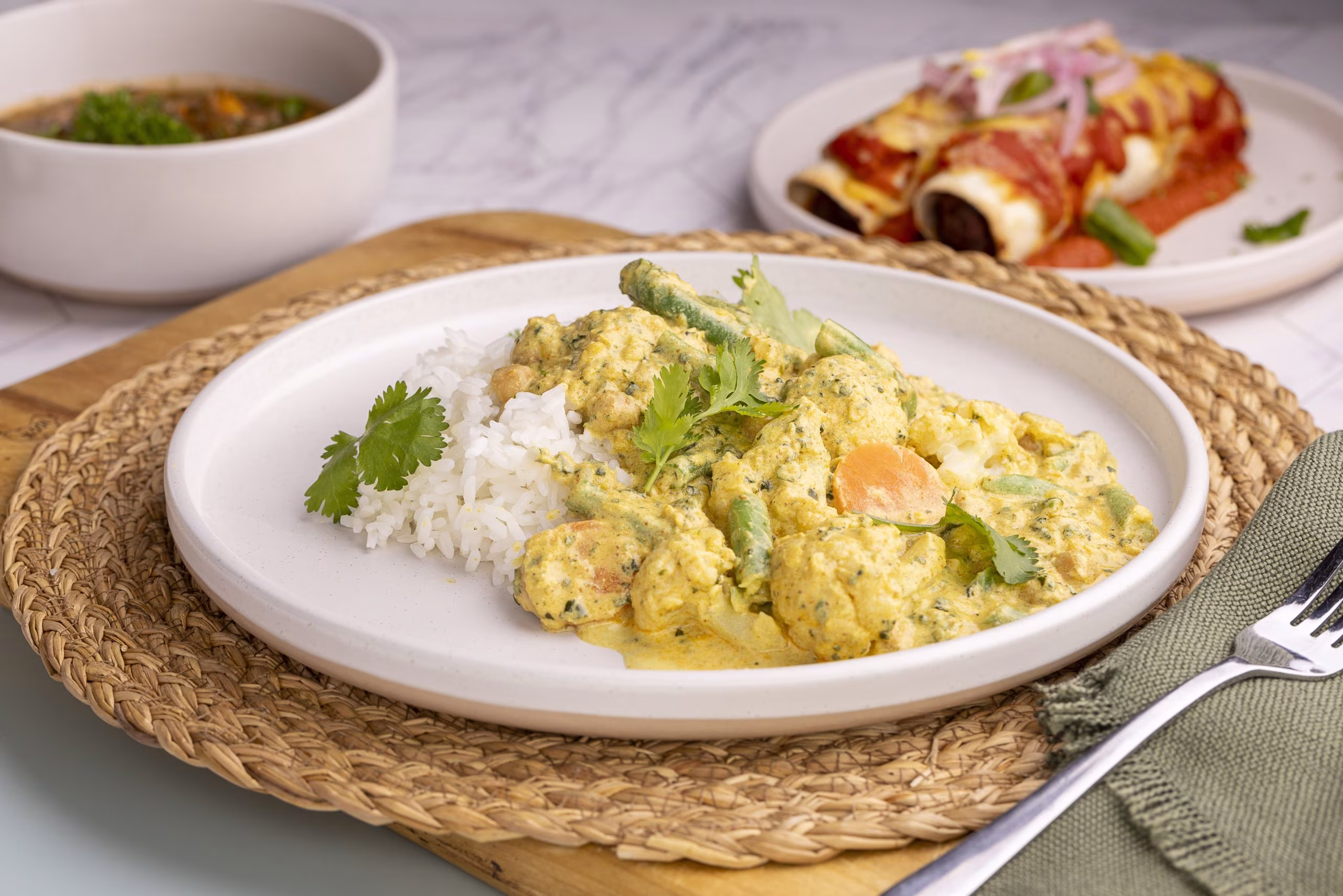 Vegetable Korma Curry and Rice
