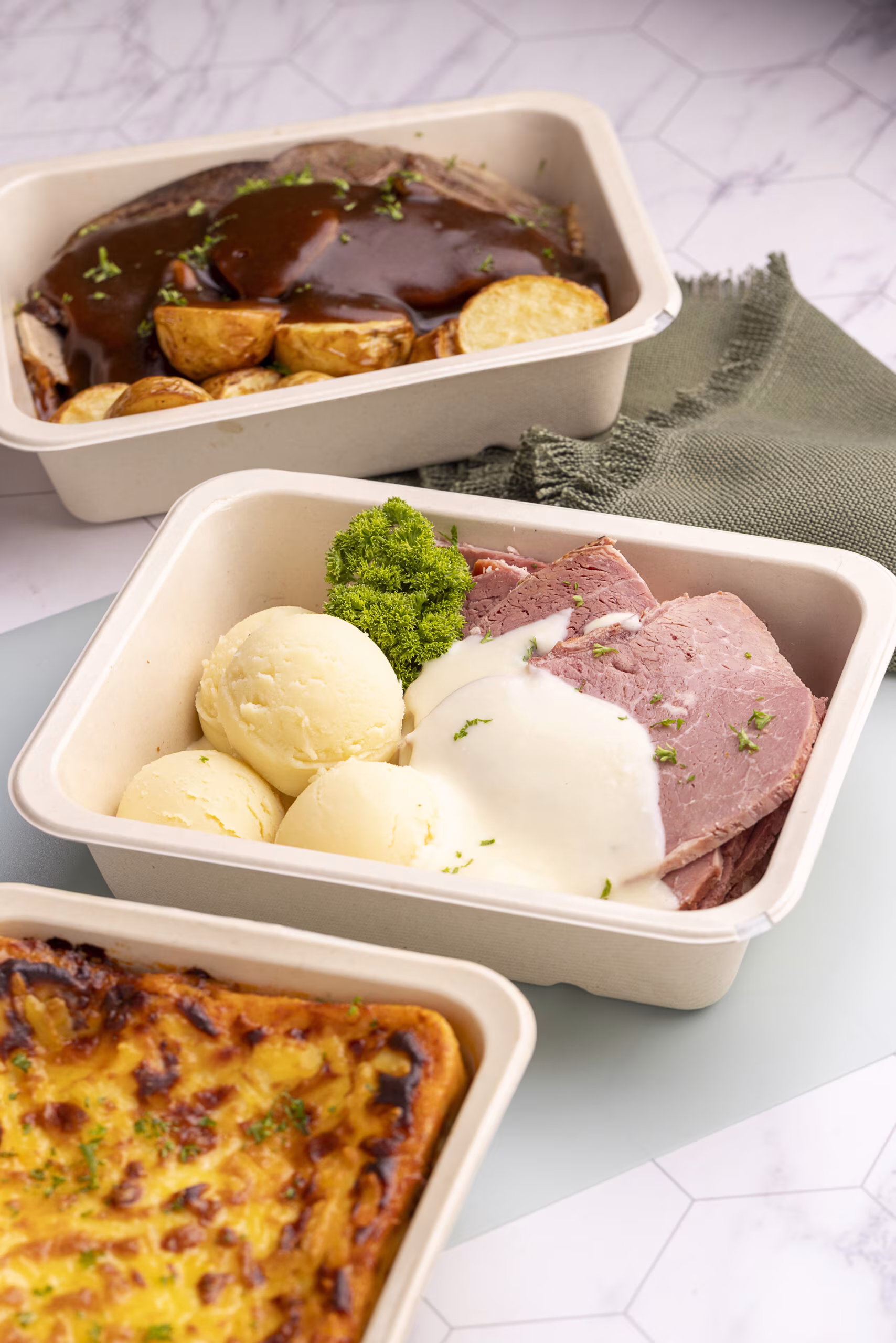 Extra Large Roast Lamb Roasted Potatoes Pumpkin and Gravy - Image 2