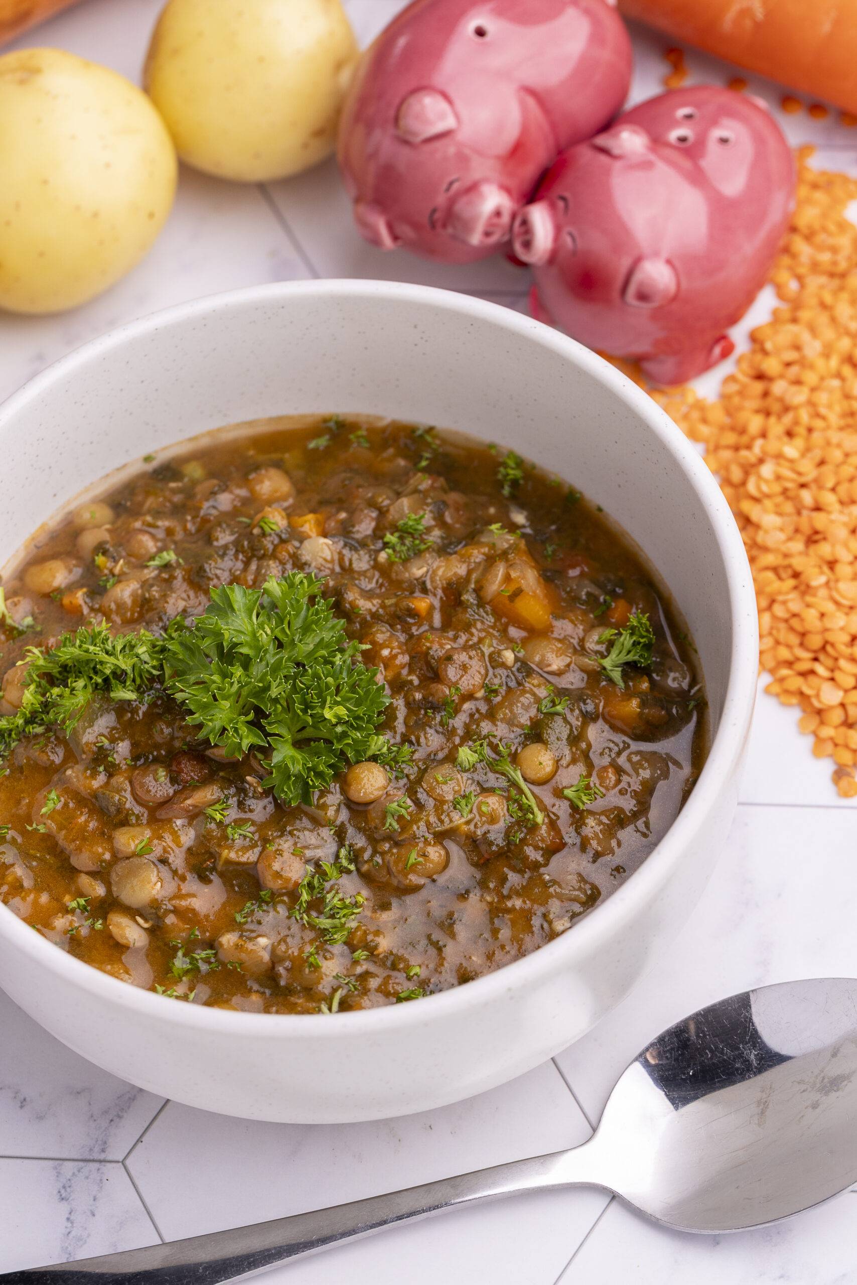 Vegetable and Brown Lentil Soup - Image 2